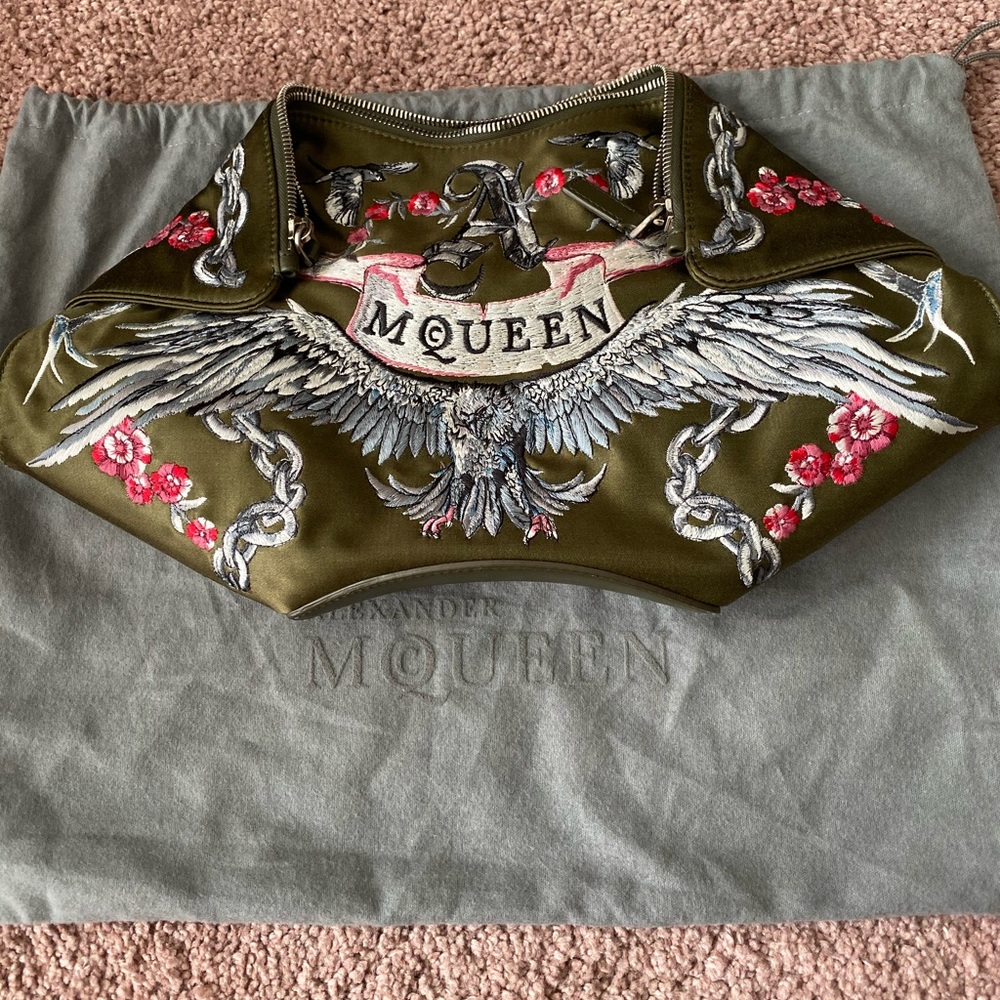 Alexander McQueen Olive Clutch